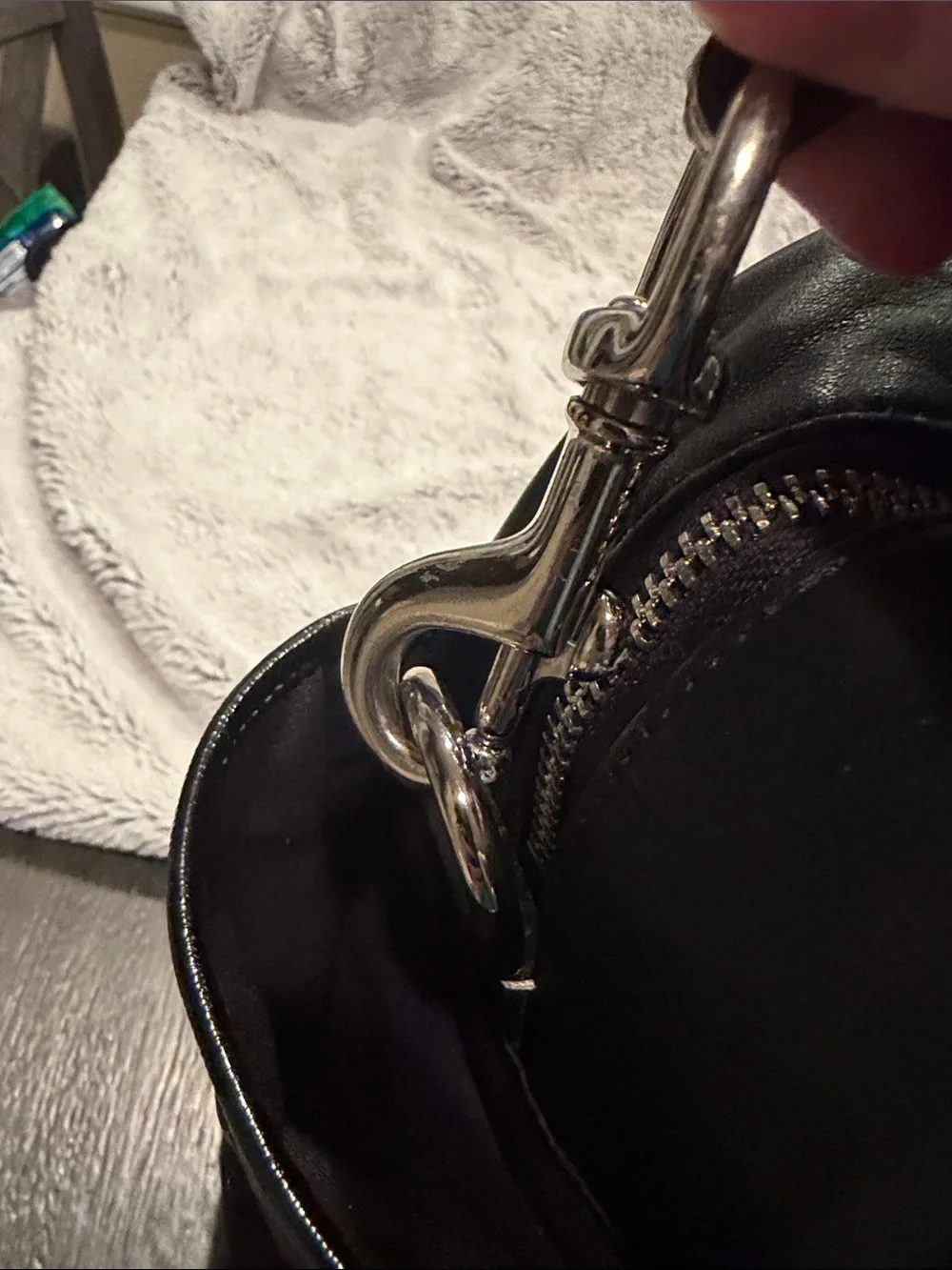 Coach Black Leather Diaper Bag - Picture 4 of 10
